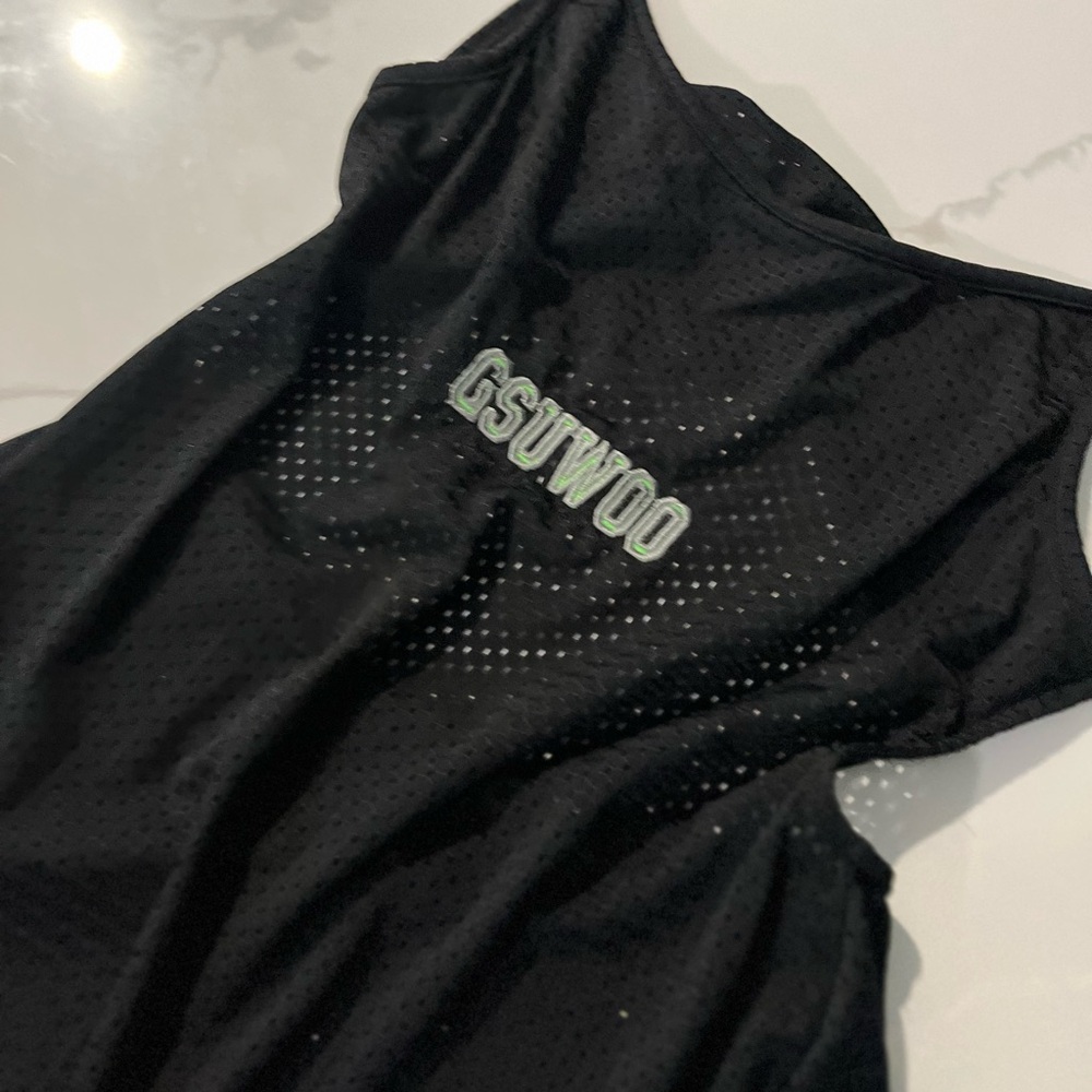 Black Mesh Tank Top